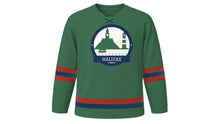 Load image into Gallery viewer, Halifax Original Hockey Jersey in Citadel Green, front view – custom name and number