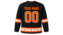 Load image into Gallery viewer, Halloween Original Hockey Jersey in Black, back view with your name and number