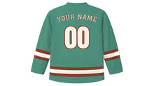 Load image into Gallery viewer, Hamburg Original Hockey Jersey in Copper Green, back view with your name and number