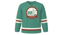 Load image into Gallery viewer, Hamburg Original Hockey Jersey in Copper Green, front view – custom name and number