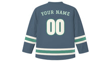 Load image into Gallery viewer, Hamburg Original Hockey Jersey in Elbe Steel, back view with your name and number