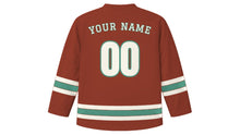 Load image into Gallery viewer, Hamburg Original Hockey Jersey in Speicher Brick, back view with your name and number