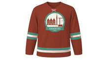 Load image into Gallery viewer, Hamburg Original Hockey Jersey in Speicher Brick, front view – custom name and number