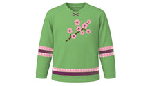 Load image into Gallery viewer, Hanami Original Hockey Jersey in Spring Green, front view – custom name and number