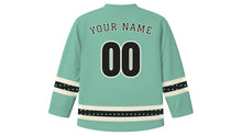 Load image into Gallery viewer, Hangul Day Original Hockey Jersey in Celadon, back view with your name and number