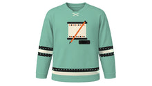 Load image into Gallery viewer, Hangul Day Original Hockey Jersey in Celadon, front view – custom name and number