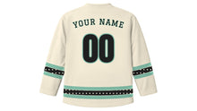 Load image into Gallery viewer, Hangul Day Original Hockey Jersey in Hanji Ivory, back view with your name and number