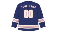 Load image into Gallery viewer, Hangzhou Original Hockey Jersey in Dusk Indigo, back view with your name and number
