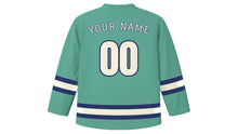 Load image into Gallery viewer, Hangzhou Original Hockey Jersey in Lake Jade, back view with your name and number
