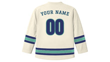 Load image into Gallery viewer, Hangzhou Original Hockey Jersey in Silk Ivory, back view with your name and number