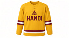 Load image into Gallery viewer, Hanoi Original Hockey Jersey in Gold, front view – custom name and number