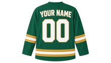 Load image into Gallery viewer, Hanoi Original Hockey Jersey in Green, back view with your name and number