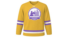 Load image into Gallery viewer, Harare Original Hockey Jersey in Sunrise Gold, front view – custom name and number