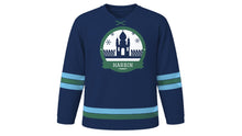 Load image into Gallery viewer, Harbin Original Hockey Jersey in Songhua Navy, front view – custom name and number