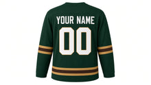 Load image into Gallery viewer, Harvest Festival Original Hockey Jersey in Green, back view with your name and number