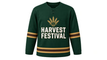 Load image into Gallery viewer, Harvest Festival Original Hockey Jersey in Green, front view – custom name and number