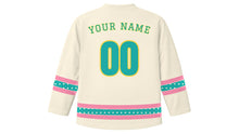 Load image into Gallery viewer, Havana Original Hockey Jersey in Colonial Cream, back view with your name and number