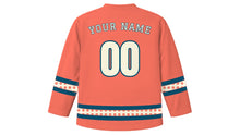 Load image into Gallery viewer, Heiva Original Hockey Jersey in Coral, back view with your name and number