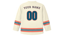 Load image into Gallery viewer, Heiva Original Hockey Jersey in Tiare Cream, back view with your name and number