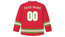 Load image into Gallery viewer, Hidirellez Original Hockey Jersey in Rose Red, back view with your name and number