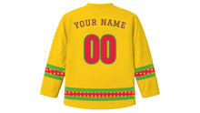 Load image into Gallery viewer, Hidirellez Original Hockey Jersey in Sunny Yellow, back view with your name and number