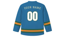 Load image into Gallery viewer, Hiroshima Original Hockey Jersey in Seto Inland Blue, back view with your name and number