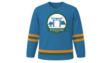Load image into Gallery viewer, Hiroshima Original Hockey Jersey in Seto Inland Blue, front view – custom name and number