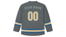 Load image into Gallery viewer, Hobart Original Hockey Jersey in Dolerite Grey, back view with your name and number