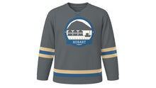 Load image into Gallery viewer, Hobart Original Hockey Jersey in Dolerite Grey, front view – custom name and number
