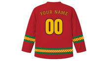 Load image into Gallery viewer, Hogbetsotso Original Hockey Jersey in Crimson, back view with your name and number
