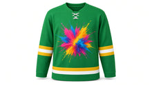 Load image into Gallery viewer, Holi Original Hockey Jersey in Green, front view – custom name and number