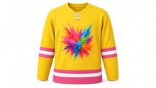 Load image into Gallery viewer, Holi Original Hockey Jersey in Yellow, front view – custom name and number