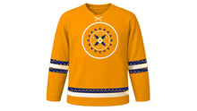 Load image into Gallery viewer, Holla Mohalla Original Hockey Jersey in Kesri Saffron, front view – custom name and number