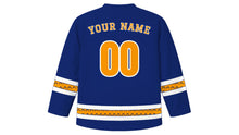 Load image into Gallery viewer, Holla Mohalla Original Hockey Jersey in Royal Navy, back view with your name and number