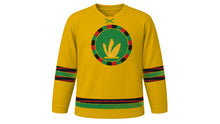 Load image into Gallery viewer, Homowo Original Hockey Jersey in Gold, front view – custom name and number