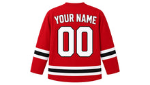 Load image into Gallery viewer, Hong Kong Original Hockey Jersey in Red, back view with your name and number