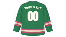 Load image into Gallery viewer, Honolulu Original Hockey Jersey in Palm Green, back view with your name and number