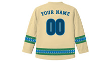 Load image into Gallery viewer, Honolulu Original Hockey Jersey in Sand, back view with your name and number