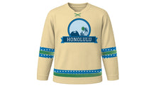 Load image into Gallery viewer, Honolulu Original Hockey Jersey in Sand, front view – custom name and number