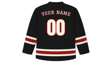 Load image into Gallery viewer, Hornbill Festival Original Hockey Jersey in Black, back view with your name and number