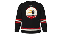 Load image into Gallery viewer, Hornbill Festival Original Hockey Jersey in Black, front view – custom name and number