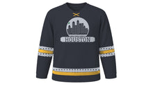 Load image into Gallery viewer, Houston Original Hockey Jersey in Charcoal, front view – custom name and number