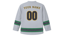 Load image into Gallery viewer, Houston Original Hockey Jersey in Lunar Silver, back view with your name and number