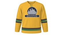 Load image into Gallery viewer, Houston Original Hockey Jersey in Sunset Gold, front view – custom name and number