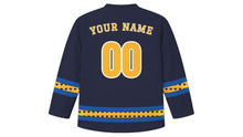 Load image into Gallery viewer, Human Rights Day Original Hockey Jersey in Charcoal, back view with your name and number