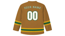 Load image into Gallery viewer, Hung Kings Festival Original Hockey Jersey in Bronze, back view with your name and number
