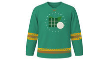 Load image into Gallery viewer, Hung Kings Festival Original Hockey Jersey in Jade Green, front view – custom name and number