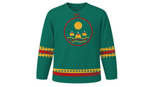 Load image into Gallery viewer, Hungry Ghost Festival Original Hockey Jersey in Jade Green, front view – custom name and number