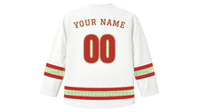 Load image into Gallery viewer, Imbolc Original Hockey Jersey in Snowdrop White, back view with your name and number