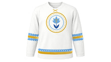 Load image into Gallery viewer, Immaculate Conception Original Hockey Jersey in White, front view – custom name and number